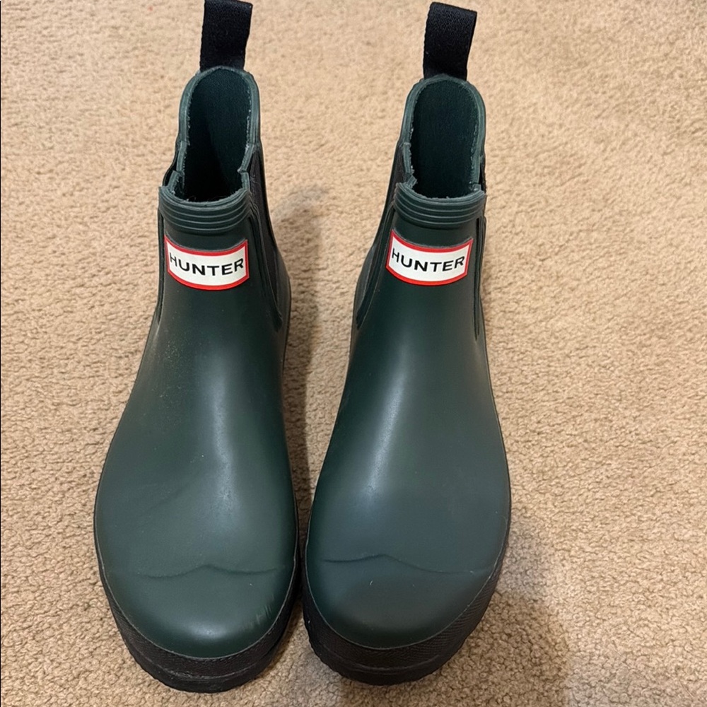 Hunter Green Chelsea Rain Boots